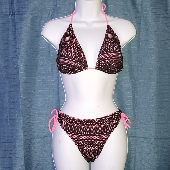 OP | Neon Pink & Black Swim Set - Picture 4 of 6